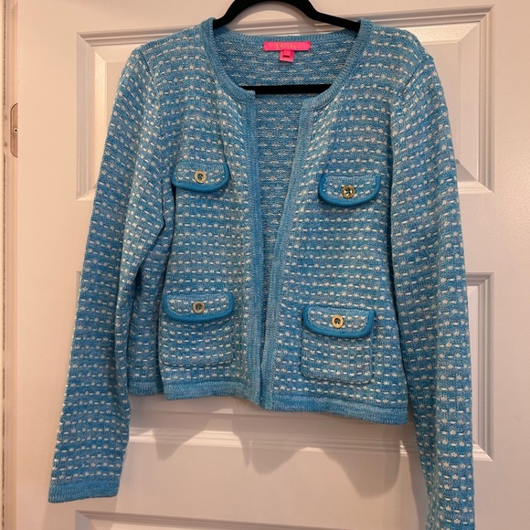 Lilly Pulitzer Sweaters - Lilly Pulitzer EUC Blue Cardigan